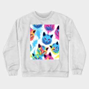 Tie Dye Cat Crewneck Sweatshirt